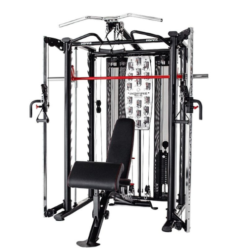 Inspire SCS Smith Cage System inkl. Premium-Trainingsbank – Smith Machine, Power Rack & Functional Trainer