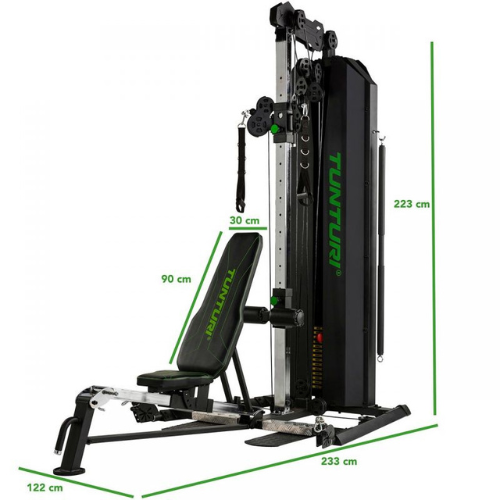Tunturi HG80 Kraftstation – Klappbares Home Gym mit 70 kg Steckgewicht – Bild 3