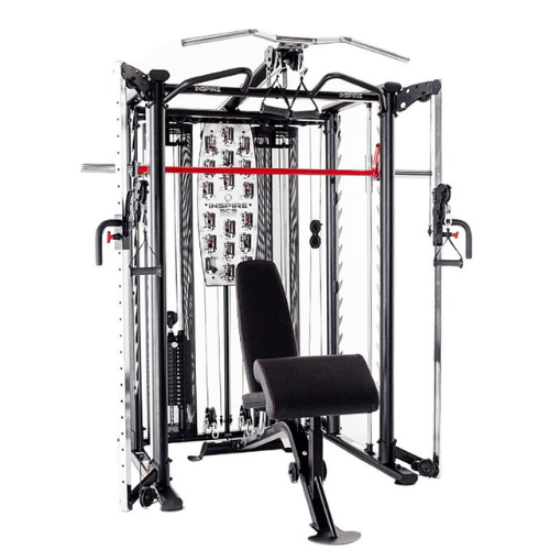 Inspire SCS Smith Cage System inkl. Premium-Trainingsbank – Smith Machine, Power Rack & Functional Trainer – Bild 3