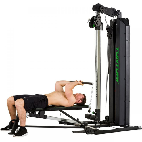 Tunturi HG80 Kraftstation – Klappbares Home Gym mit 70 kg Steckgewicht – Bild 4